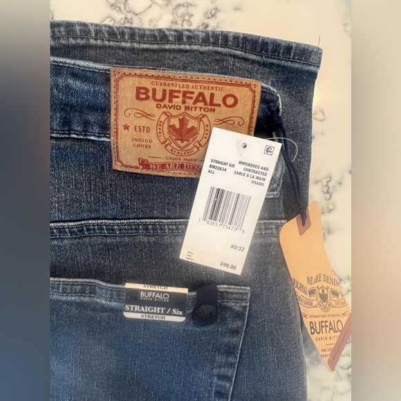 Buffalo David Bitton Straight Stretch Men's Jeans NEW 40x32 - Picture 2 of 6